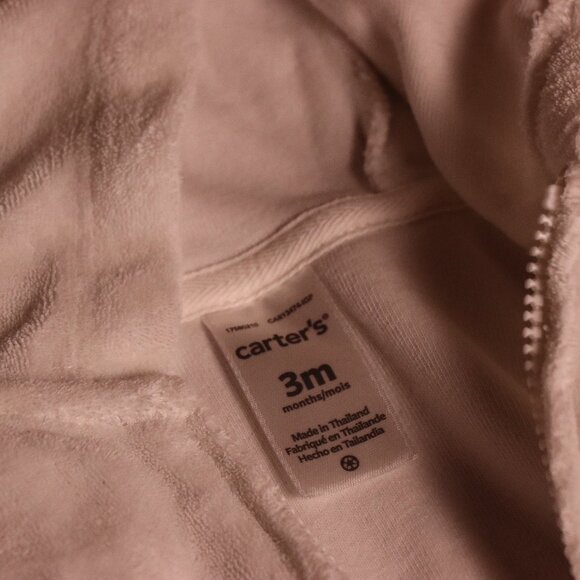 Set of 3 fuzzy and warm clothes for 0/3 Month baby, sleeper and sweatshirt - Picture 4 of 5